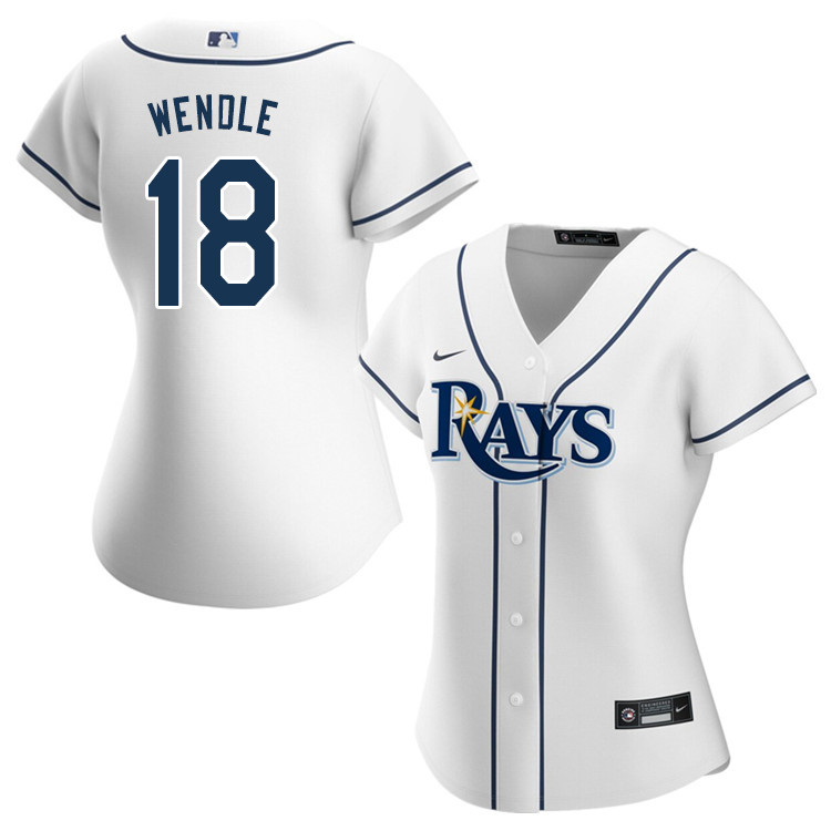 Nike Women #18 Joey Wendle Tampa Bay Rays Baseball Jerseys Sale-White